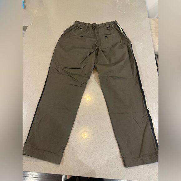 Zadig & Voltaire Pomelo Rip Stop Gray, Black Stripe Chino Women's Pants size 40 - Picture 3 of 12